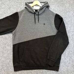 Hurley Hoodie Mens L  Dark  & Light Grey Colorblock Surf Skate Streetwear